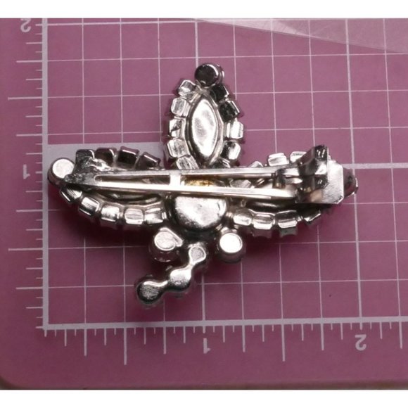 Vintage Signed Lady Ellen Crystal Rhinestone Hair Jewelry Barrette Clip - Picture 2 of 9